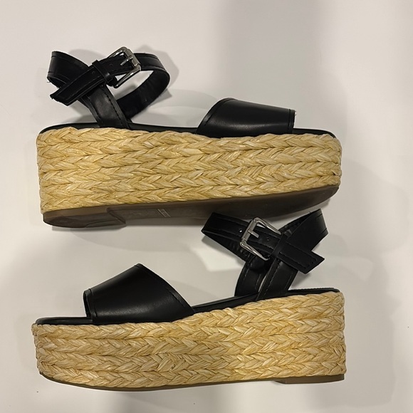 Black Jellard  Espadrille Platform Sandals by Marc Fisher- size 8.5M - Picture 4 of 9